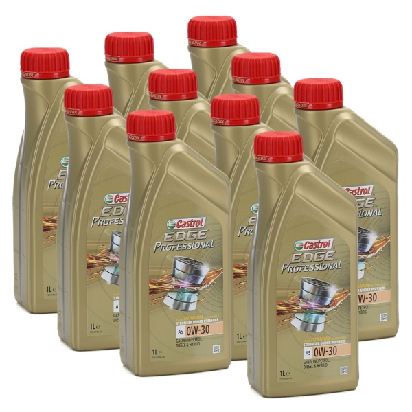 Set 10 Buc Ulei Motor Castrol Edge Titanium FST A5 0W-30 Volvo 1L 15AF7A